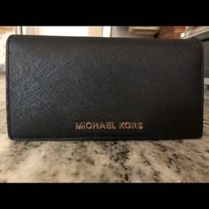 Michael Kors Jet Set Black Wallet